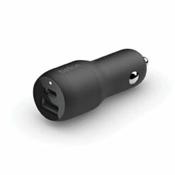 Belkin - Boost Up Charge Dual Port USB A PD Car Charger 37W With PPS - Black