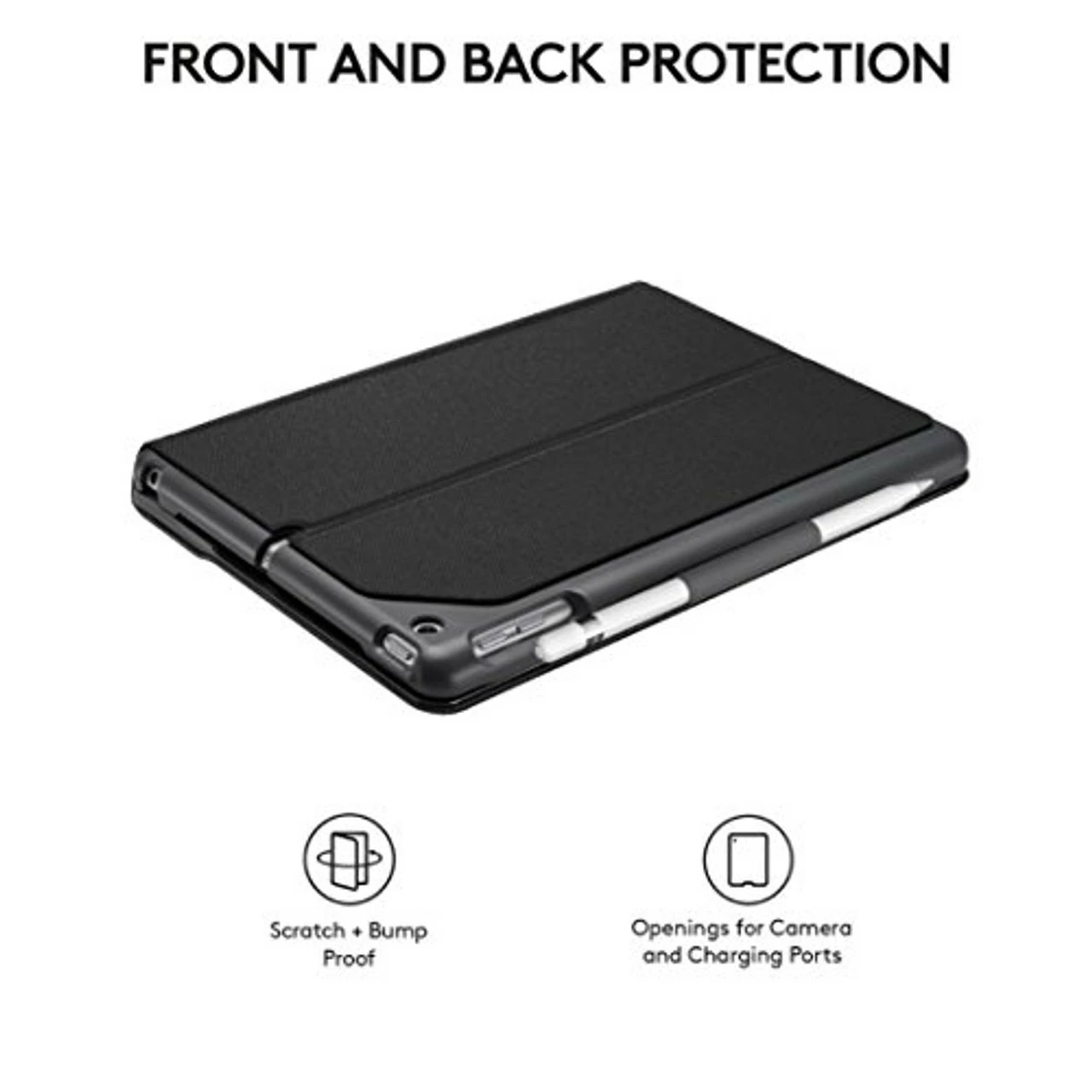 Logitech Slim Folio With Integrated Bluetooth Keyboard For IPad (5th And 6th Generation) Black 6 Logitech Slim Folio With Integrated Bluetooth Keyboard For IPad (5th And 6th Generation) Black - Image 6