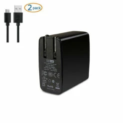 Cable Matters 24W 4.8A 2-Port USB Wall Charger With Twin-Pack Micro-USB Charging Cable