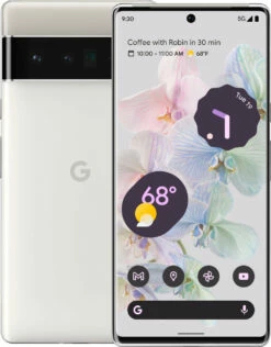 Google Pixel 6-5G Android Phone - Unlocked Smartphone With Wide And Ultrawide Lens -FusionElectronix Sales Store Google Pixel 6 white front 32062.1634974577