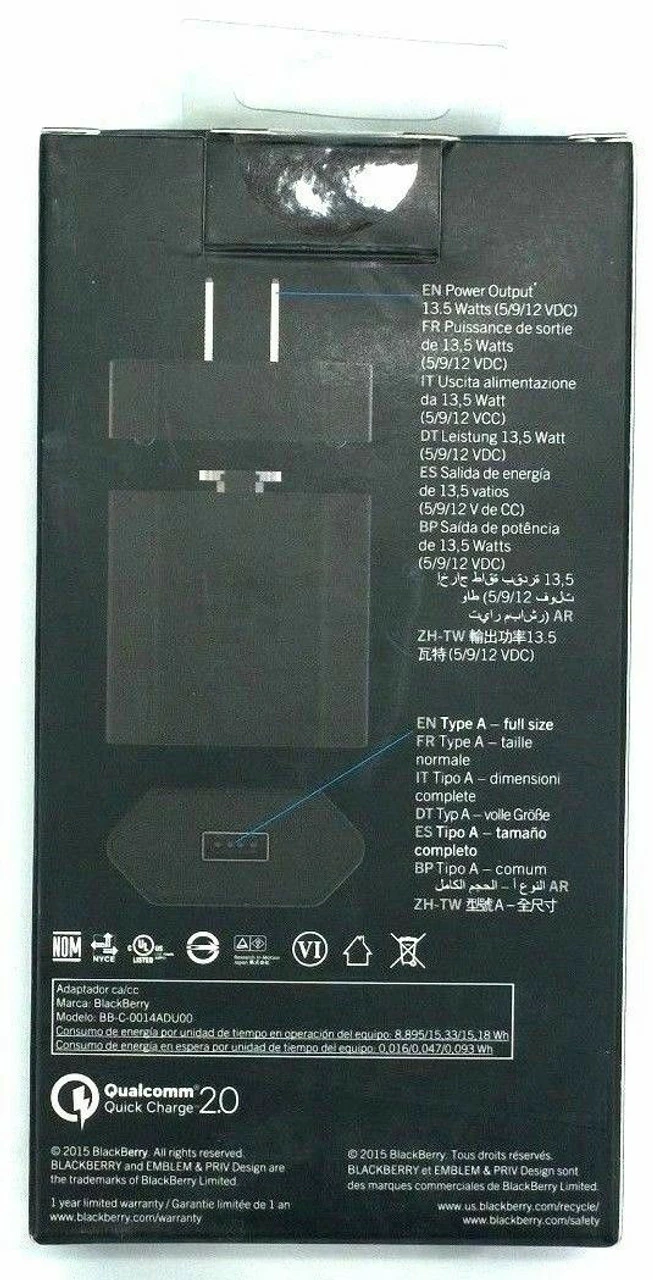 BlackBerry Rapid Travel Wall Fast Quick Charger Power Adapter 2 BlackBerry Rapid Travel Wall Fast Quick Charger Power Adapter - Image 2